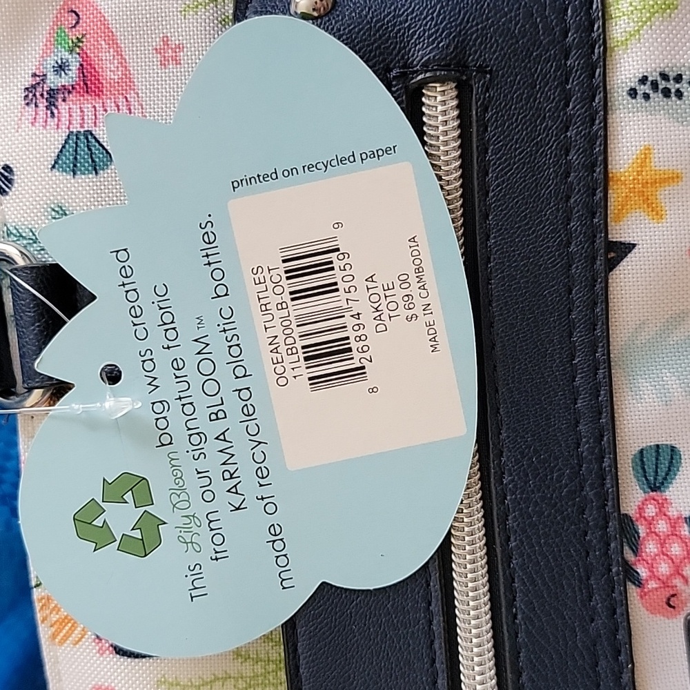 BEACH LOVERS PURSE - White/Navy nwt Lily Bloom - Picture 2 of 8